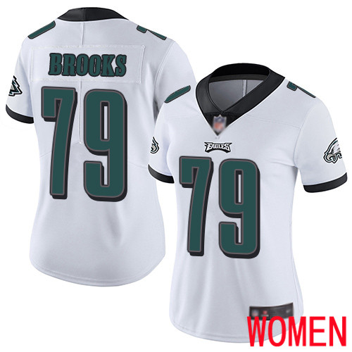 Women Philadelphia Eagles #79 Brandon Brooks White Vapor Untouchable NFL Jersey Limited Player Football->women nfl jersey->Women Jersey